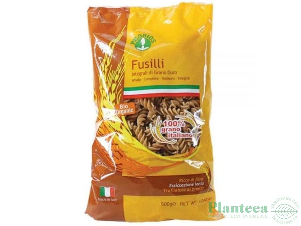 Paste fusilli grau integral eco 500g - PROBIOS