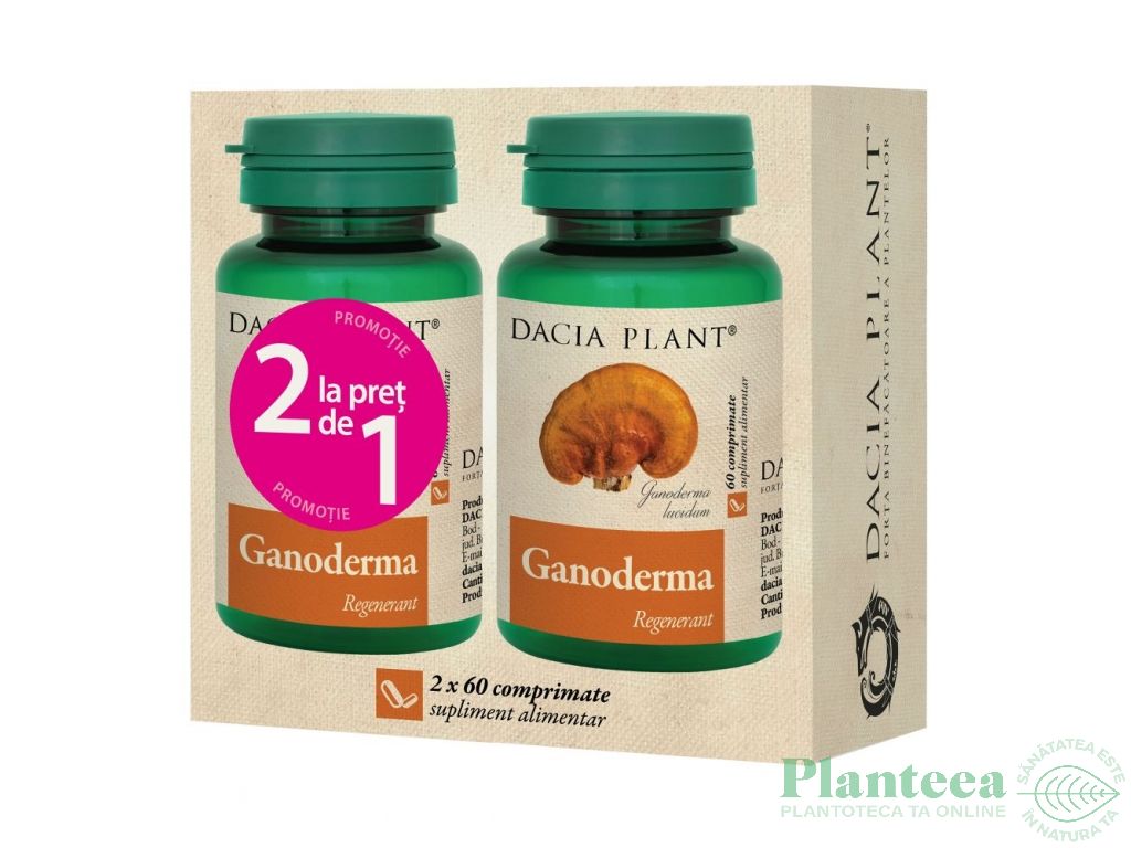 Pachet Ganoderma 2x60cp - DACIA PLANT
