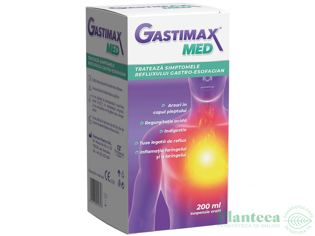 Sirop Gastimax Med suspensie orala 200ml - FITERMAN