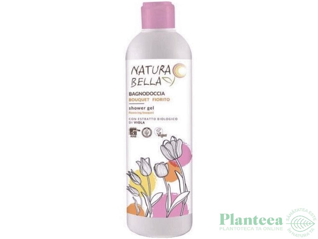 Gel dus floral violete 400ml - NATURA BELLA