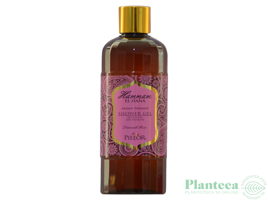 Gel dus ulei argan Damask Rose 400ml - HAMMAM EL HANA