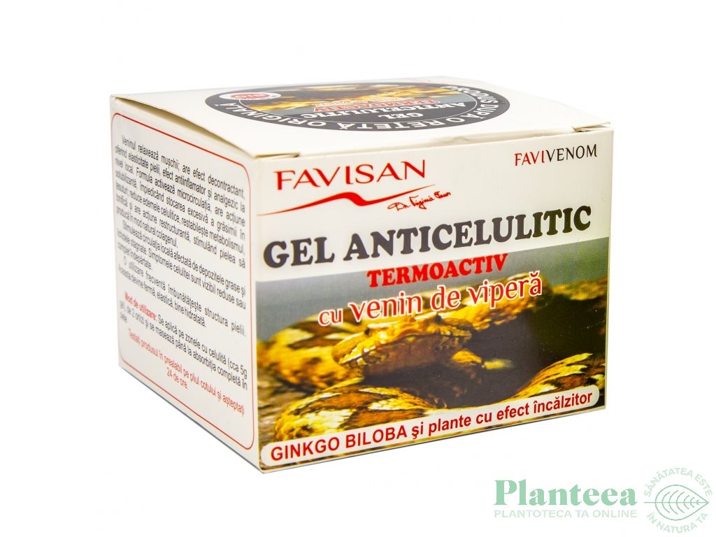 Gel anticelulita termoactiv venin vipera FaviVenom 200ml - FAVISAN