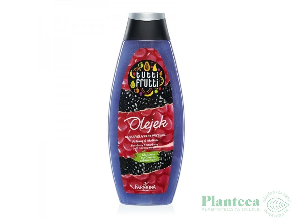 Ulei baie dus mure zmeura Tutti Frutti 425ml - FARMONA