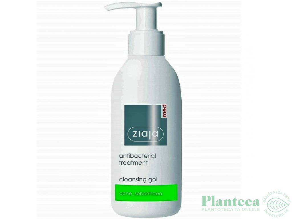 Gel curatare antibacterian ten acneic seboreic Med 200ml - ZIAJA