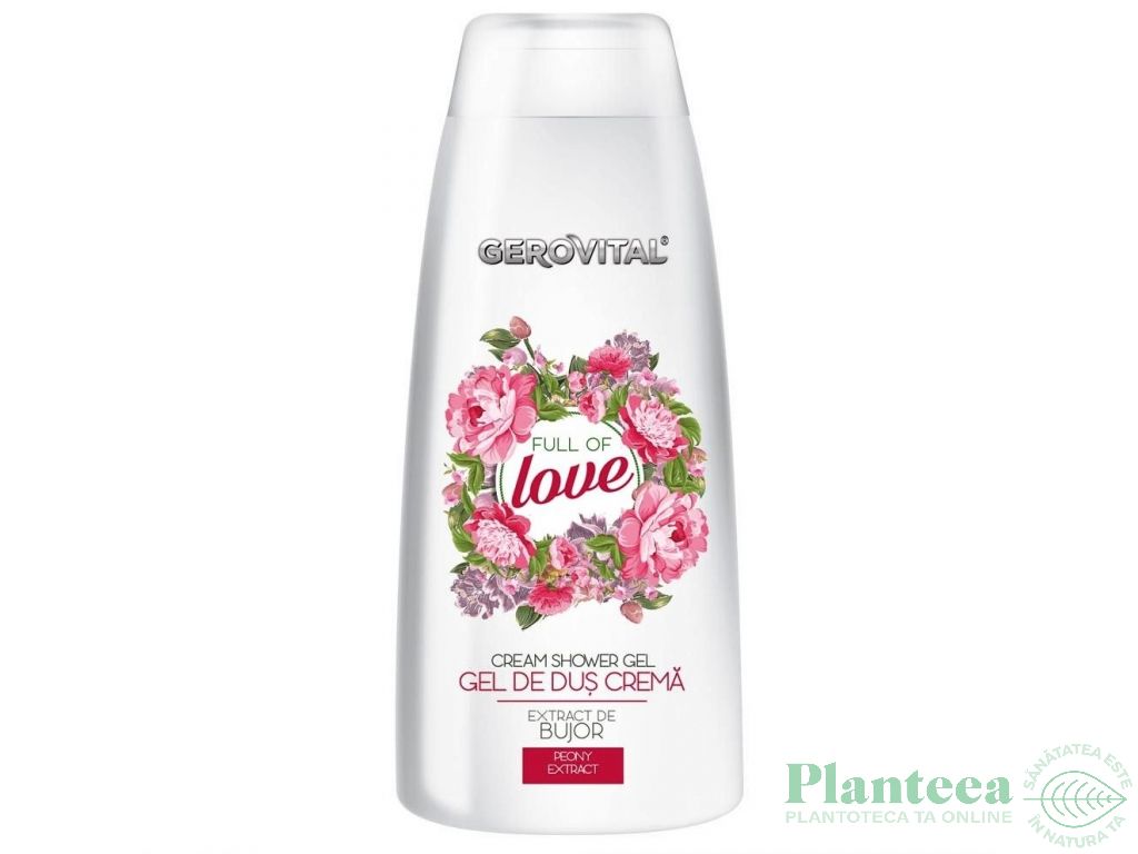 Gel dus crema bujor Full of Love 750ml - GEROVITAL