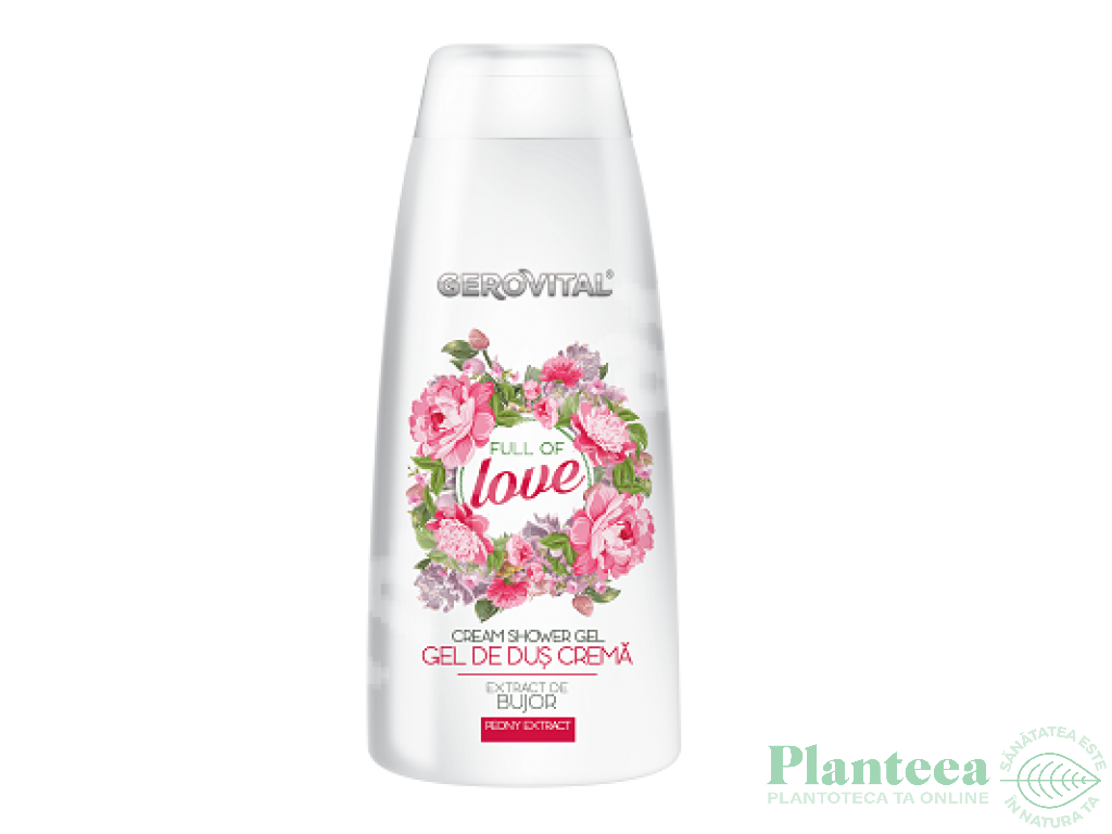 Gel dus crema bujor Full of Love 400ml - GEROVITAL