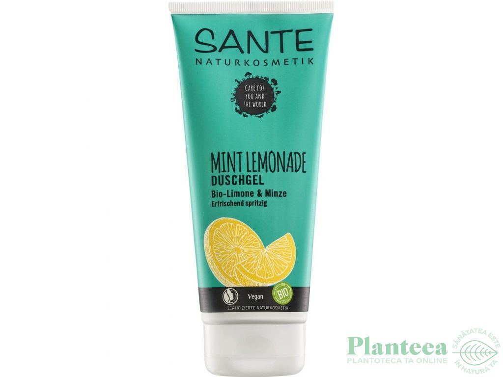 Gel dus lamaie menta bio 200ml - SANTE