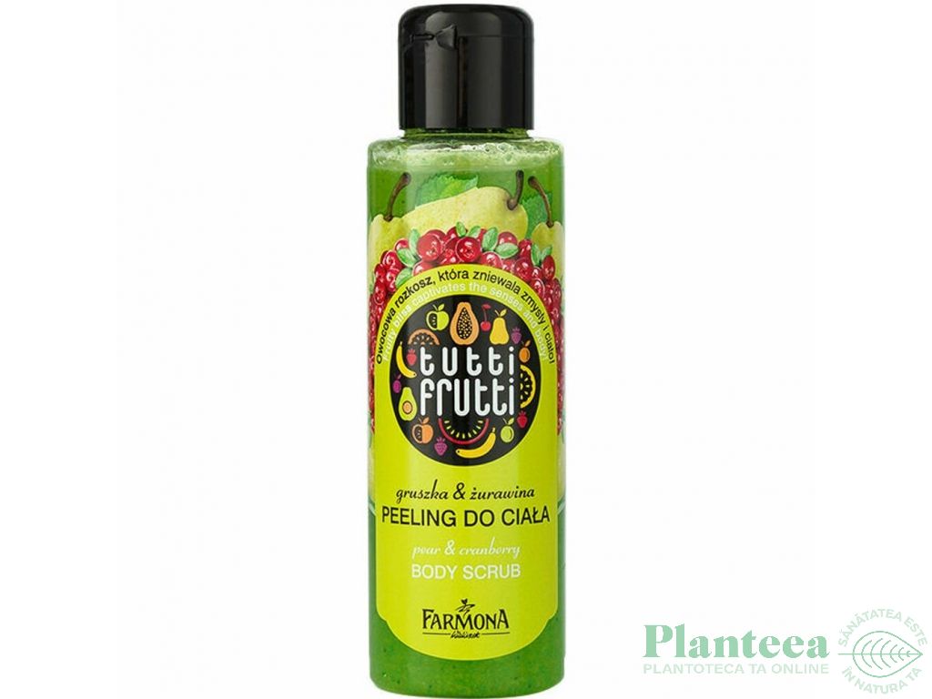 Scrub dus pere merisoare Tutti Frutti 100ml - FARMONA