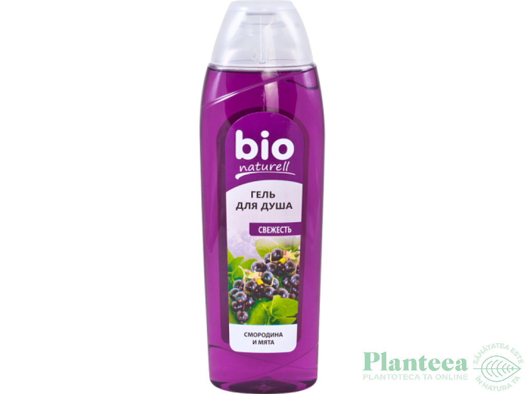 Gel dus revigorant coacaze menta 500ml - BIO NATURELL