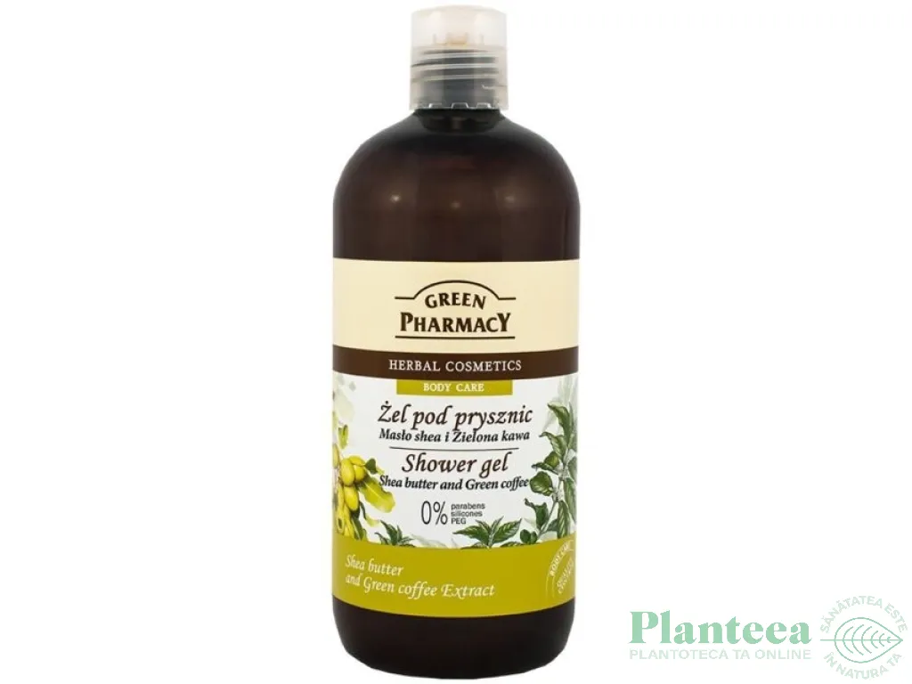 Gel dus unt shea cafea verde 500ml - GREEN PHARMACY