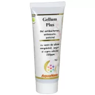 Gel antibacterian argint cupru coloidal venin albine amigdalina GellumPlus 75ml - AQUA NANO