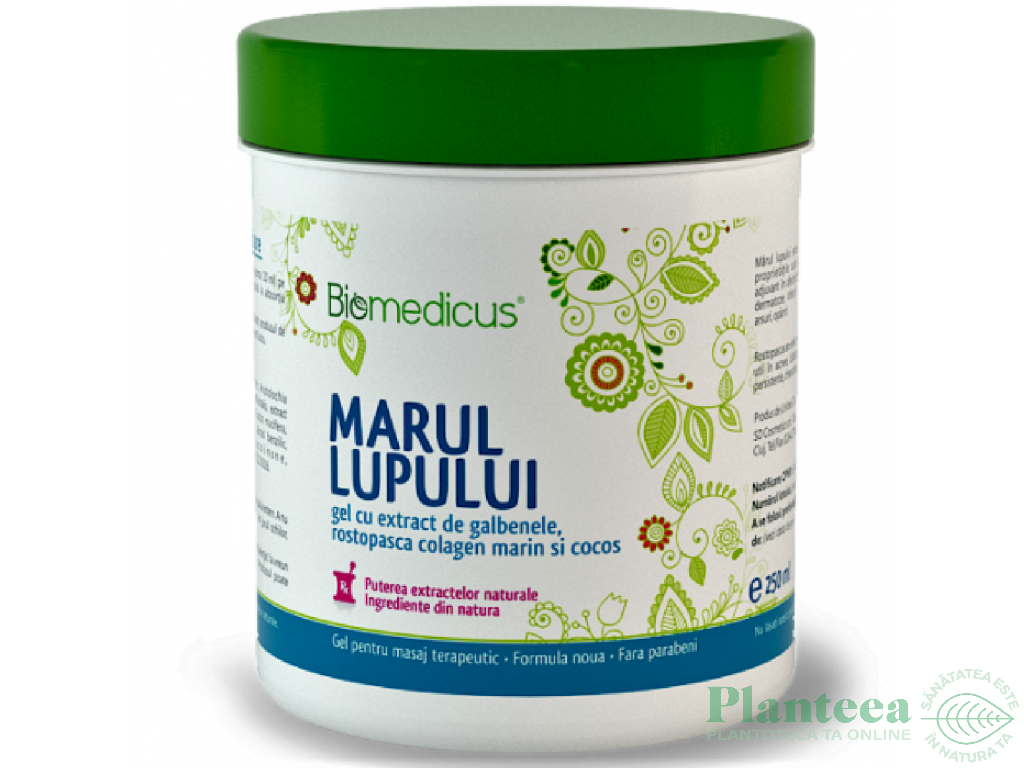 Gel marul lupului galbenele rostopasca colagen marin 250ml - BIOMEDICUS