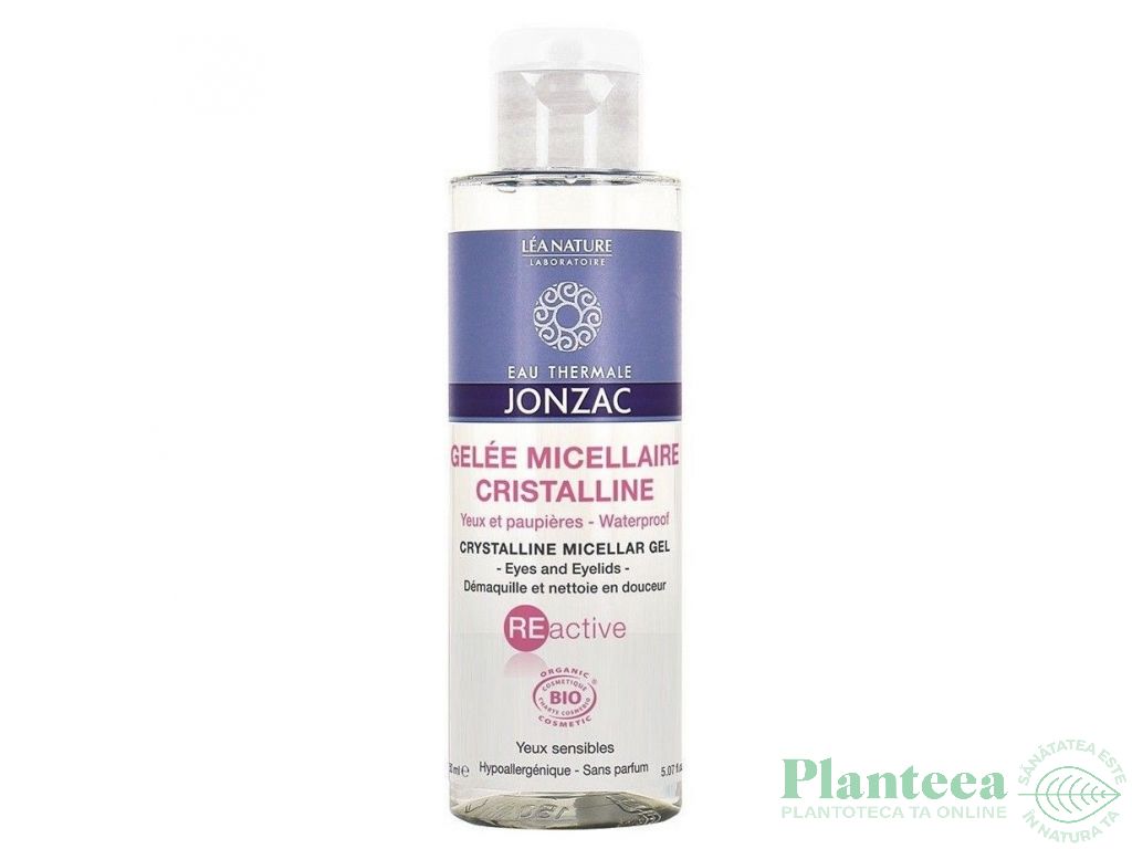 Gel micelar demachiant ochi pleoape Reactive 150ml - JONZAC