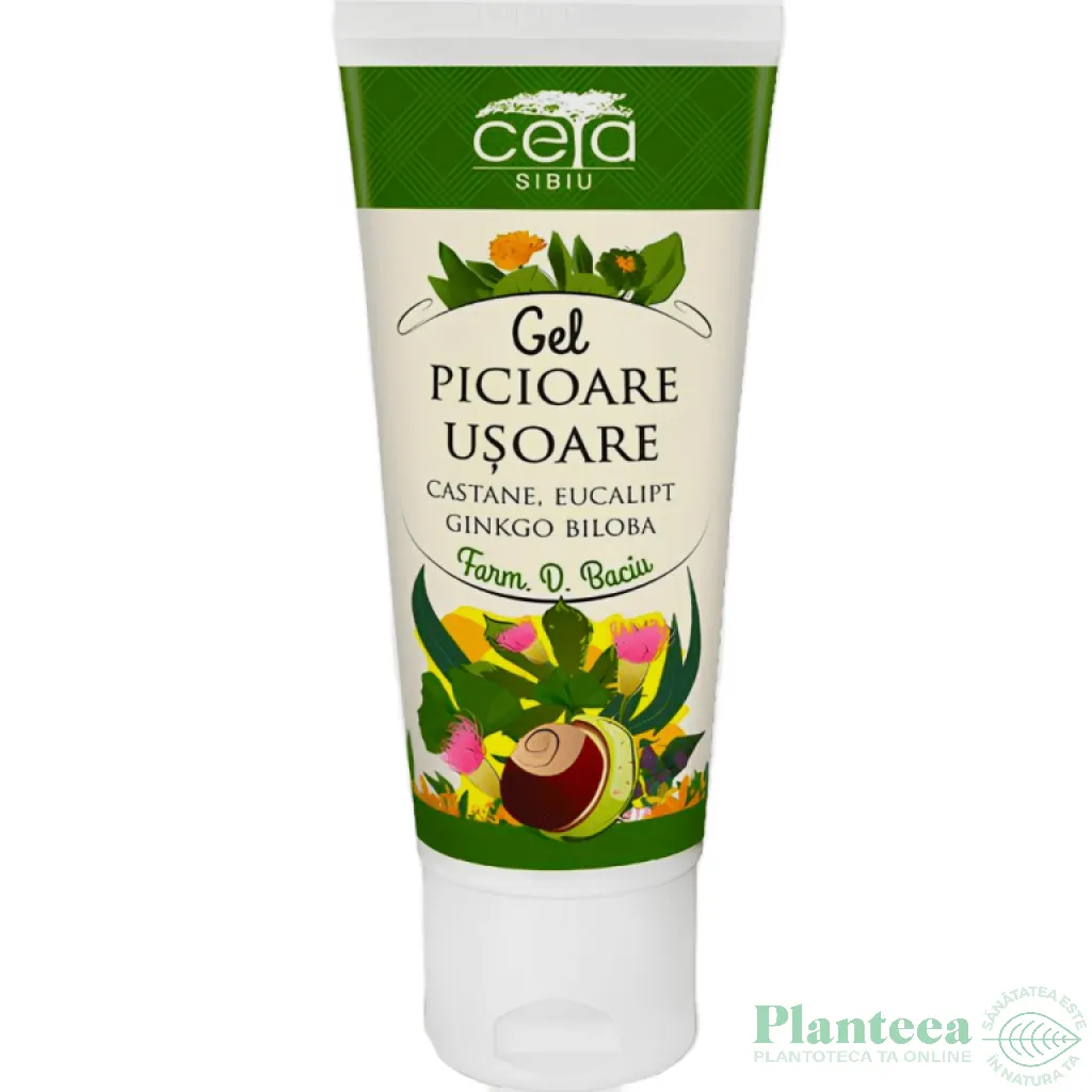 Gel picioare usoare castane eucalipt ginkgo biloba 50ml - CETA