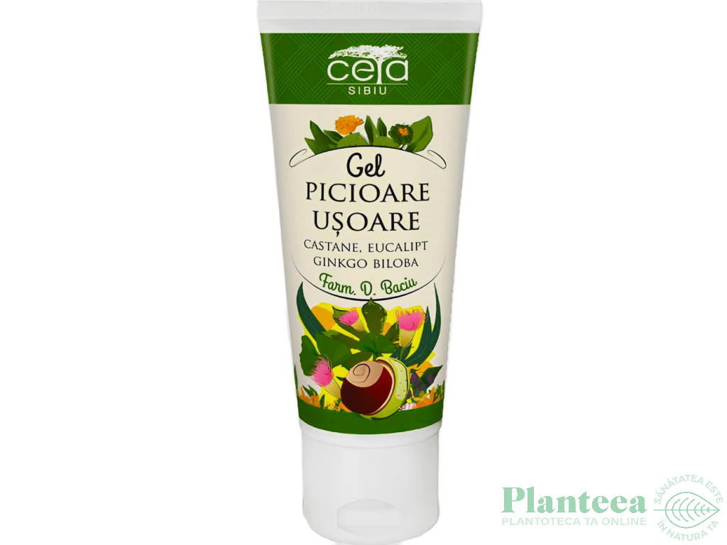 Gel picioare usoare castane eucalipt ginkgo biloba 50ml - CETA SIBIU