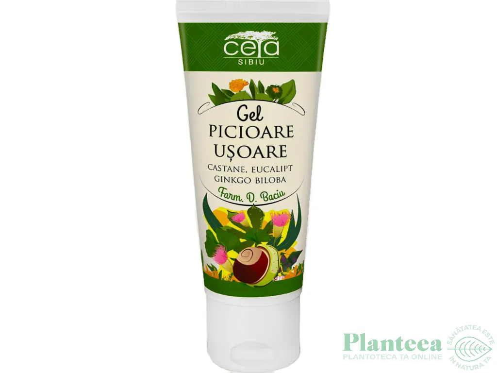 Gel picioare usoare castane eucalipt ginkgo biloba 50ml - CETA