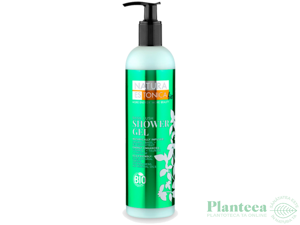 Gel dus tonifiant Basil Lush 400ml - NATURA ESTONICA