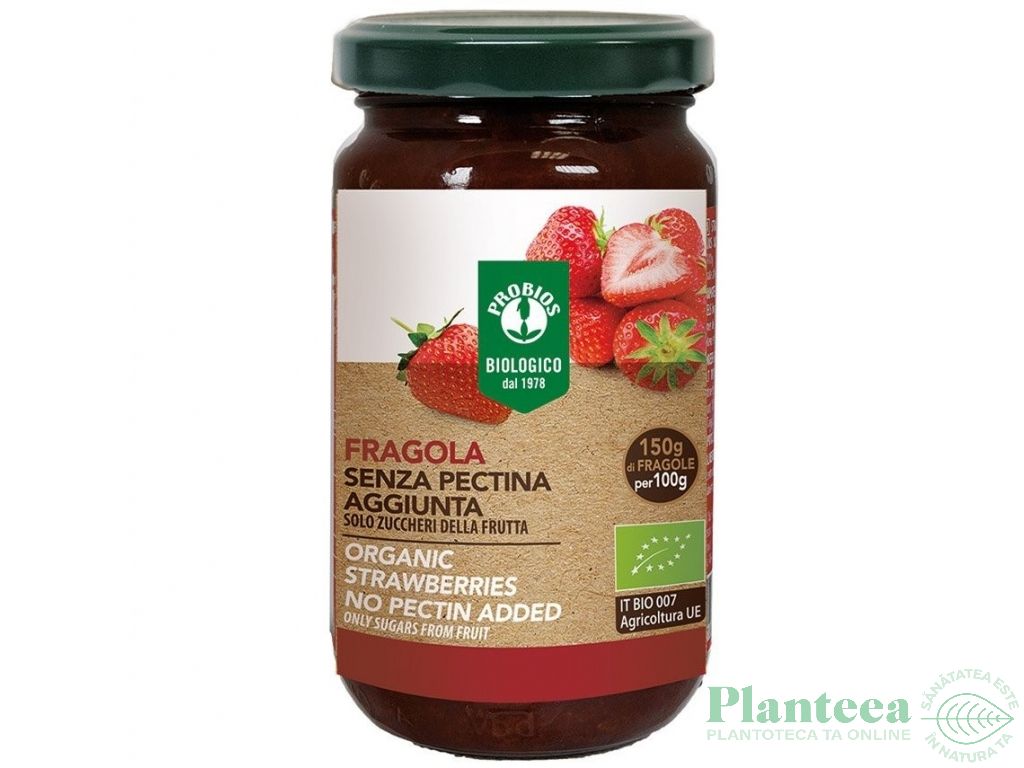 Gem capsuni fara pectina fara zahar eco 220g - PROBIOS