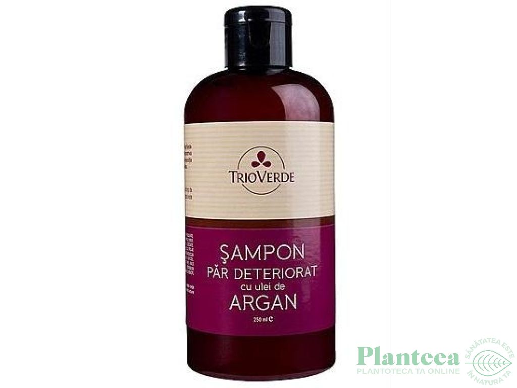 Sampon par deteriorat ulei argan 250ml - TRIO VERDE