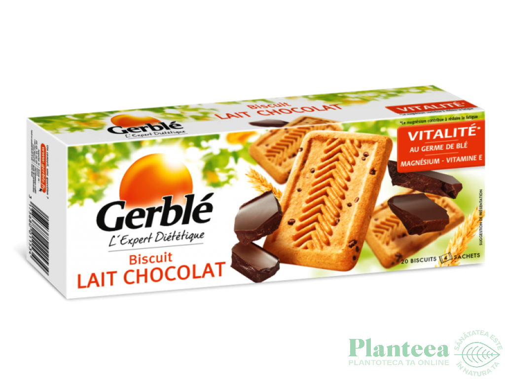 Biscuiti dietetici pepite ciocolata lapte 230g - GERBLE