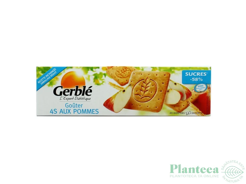 Biscuiti dietetici gustare cu mere fara zahar Expert 360g - GERBLE