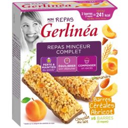 Batoane inlocuire masa cereale caise ciocolata 6x31g - GERLINEA