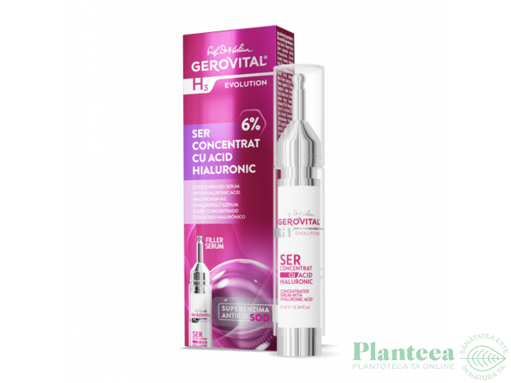 Ser acid hialuronic 6% concentrat 10ml - GEROVITAL H3 EVOLUTION