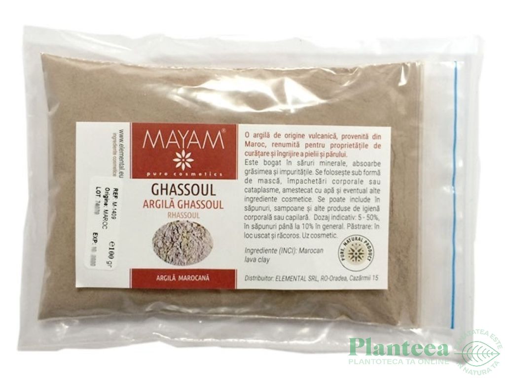 Argila marocana ghassoul pudra 100g - MAYAM