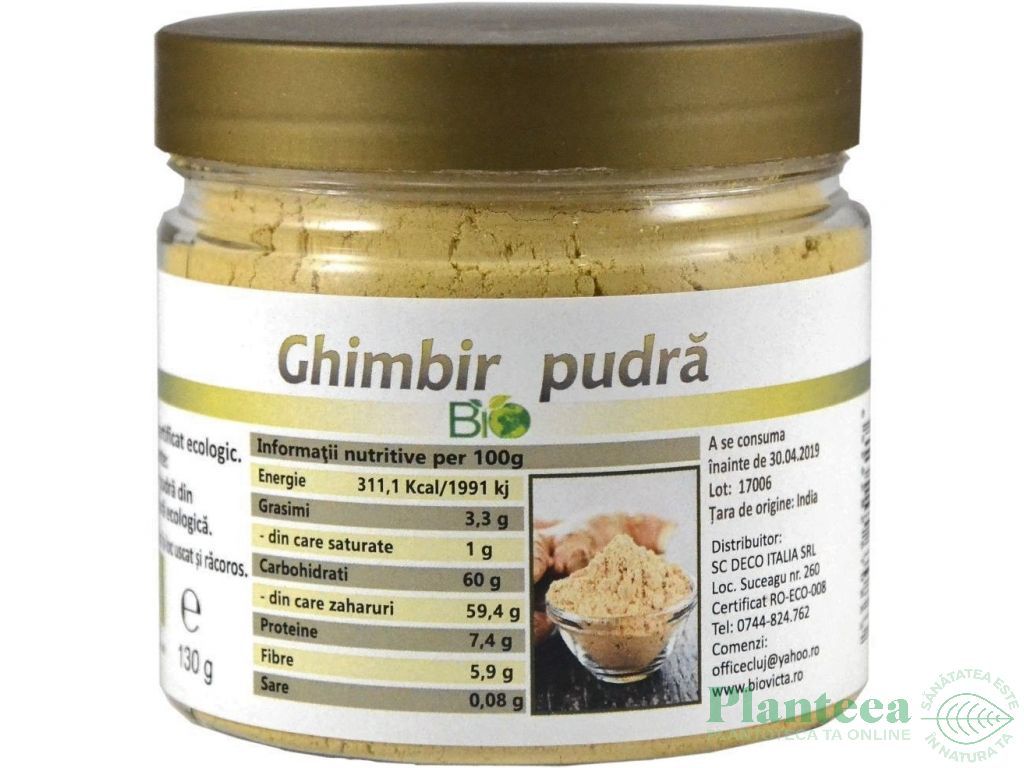 Condiment ghimbir macinat eco 130g - DECO ITALIA