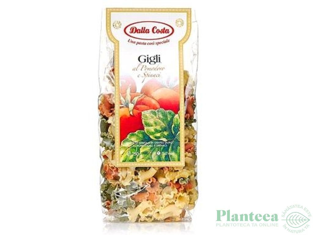 Paste gigli grau tricolore rosii spanac 250g - DALLA COSTA