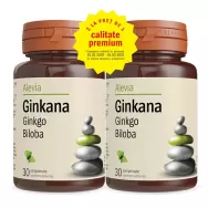 Pachet Ginkgo biloba 40mg Ginkana 2x30cp - ALEVIA