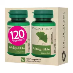 Pachet Ginkgo biloba 2x60cp - DACIA PLANT