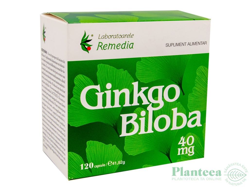 Ginkgo biloba 40mg 120cps - REMEDIA