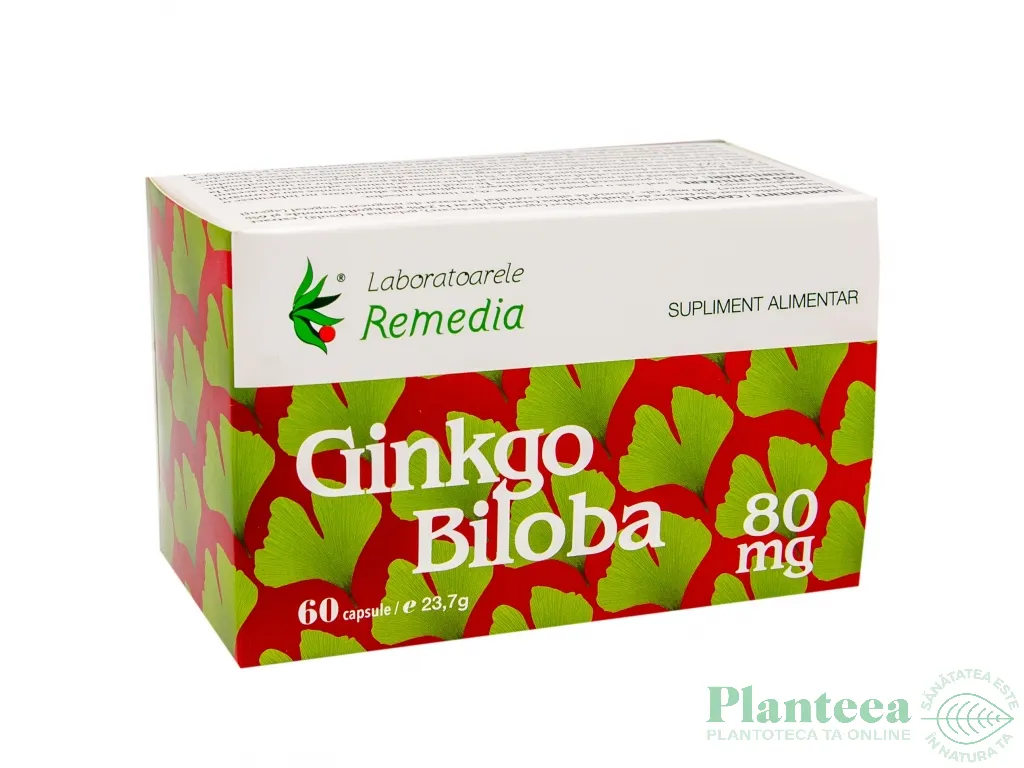 Ginkgo biloba 80mg 60cps - REMEDIA