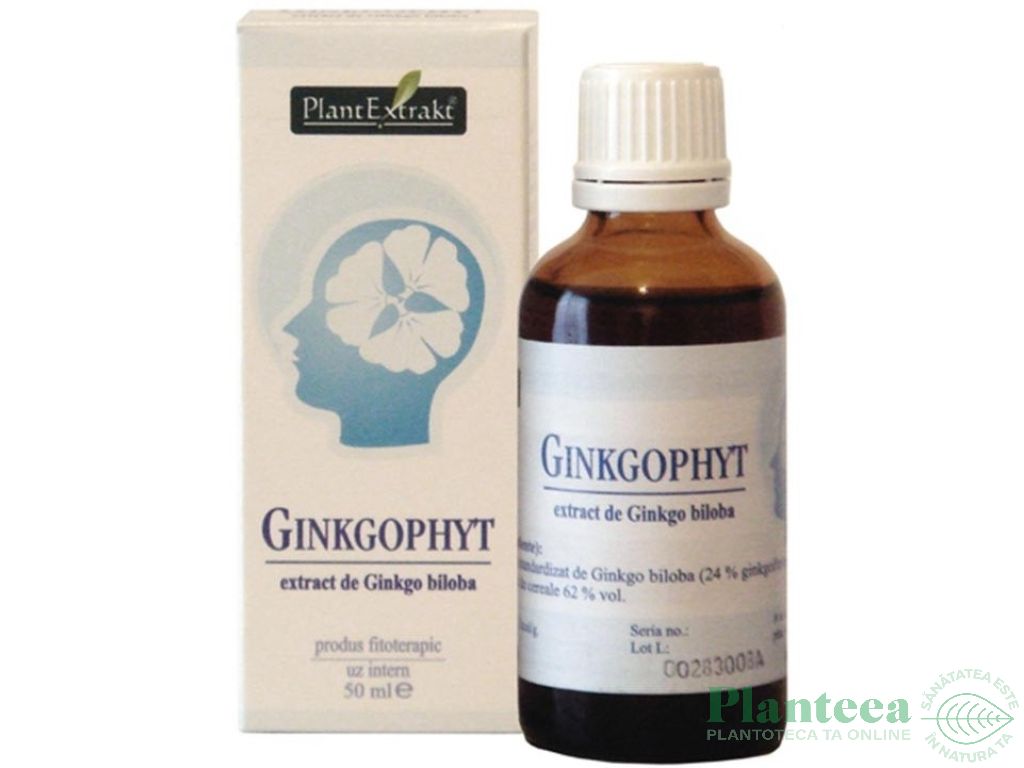 Tinctura ginkgo biloba Ginkgophyt 50ml - PLANTEXTRAKT