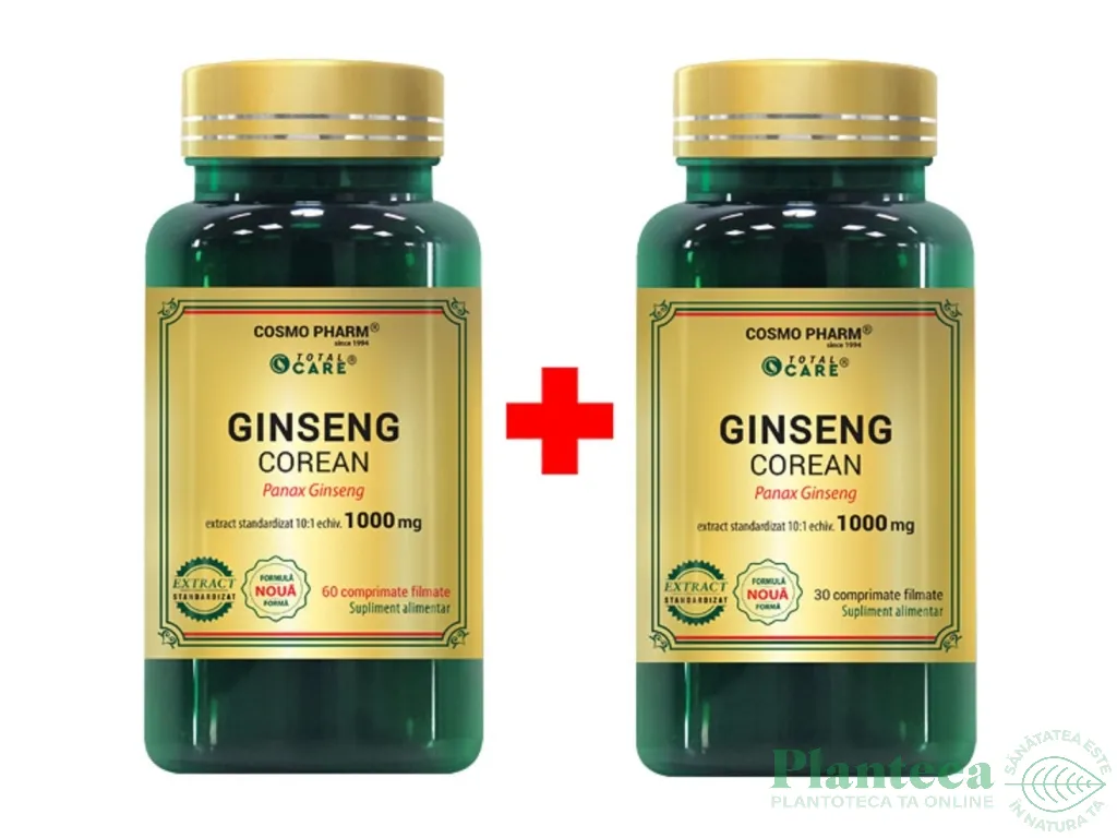 Pachet Ginseng coreean 1000mg 60+30cps - COSMO PHARM