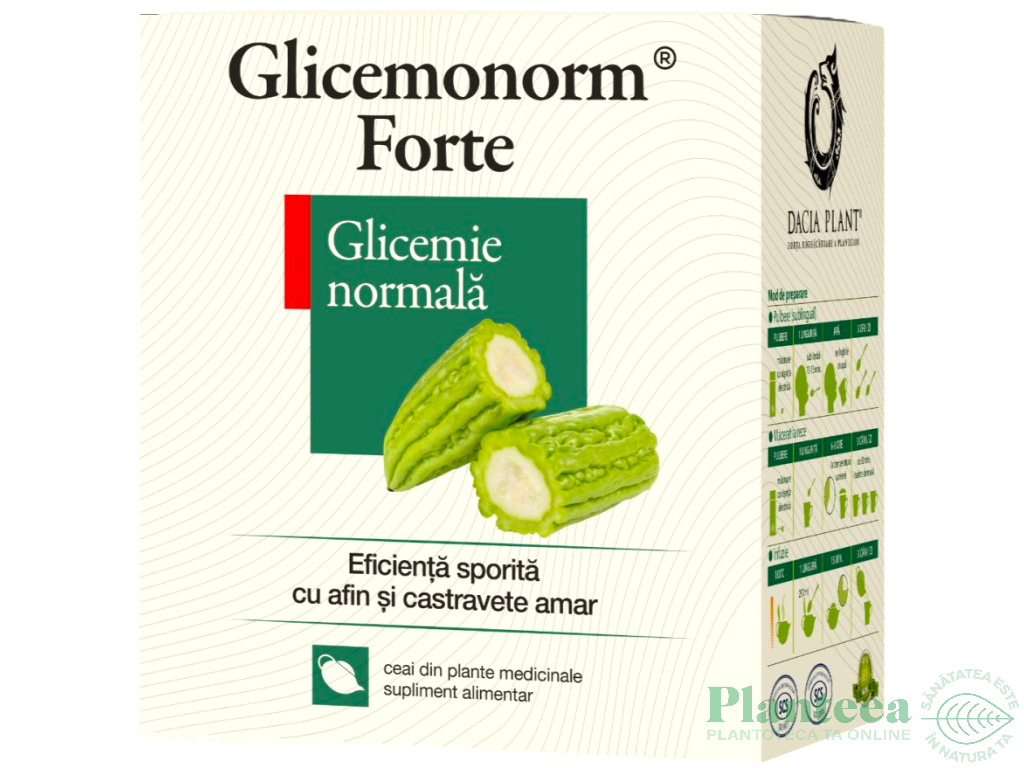 Ceai glicemonorm forte 50g - DACIA PLANT