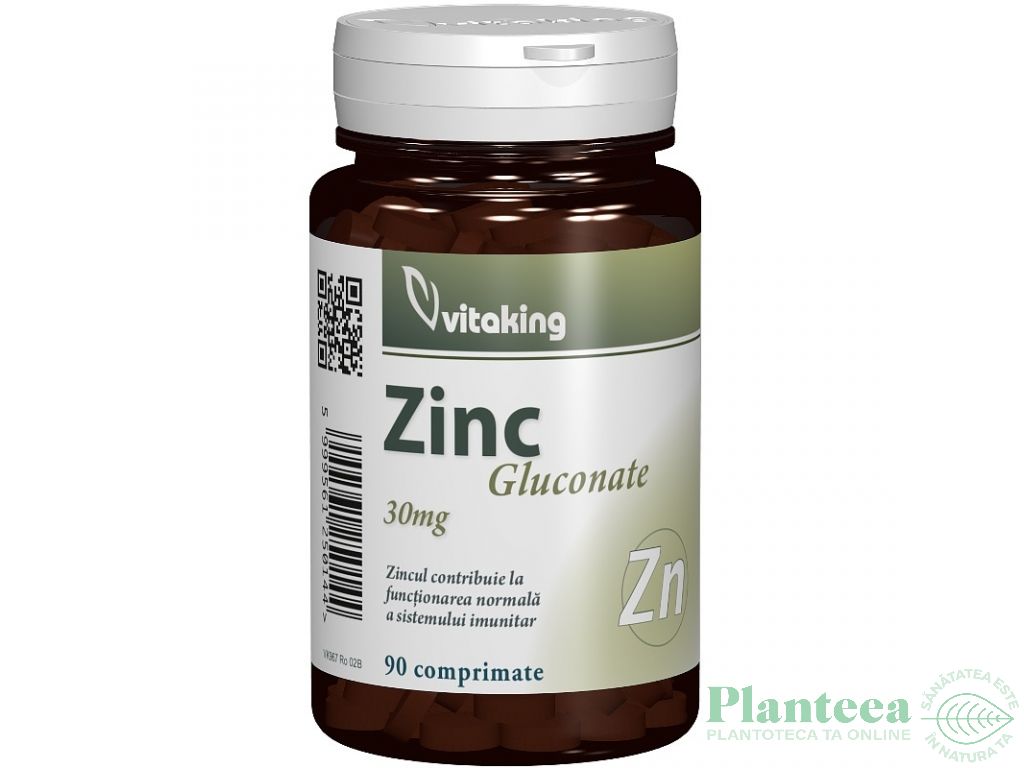 Zinc gluconat 30mg 90cp - VITAKING