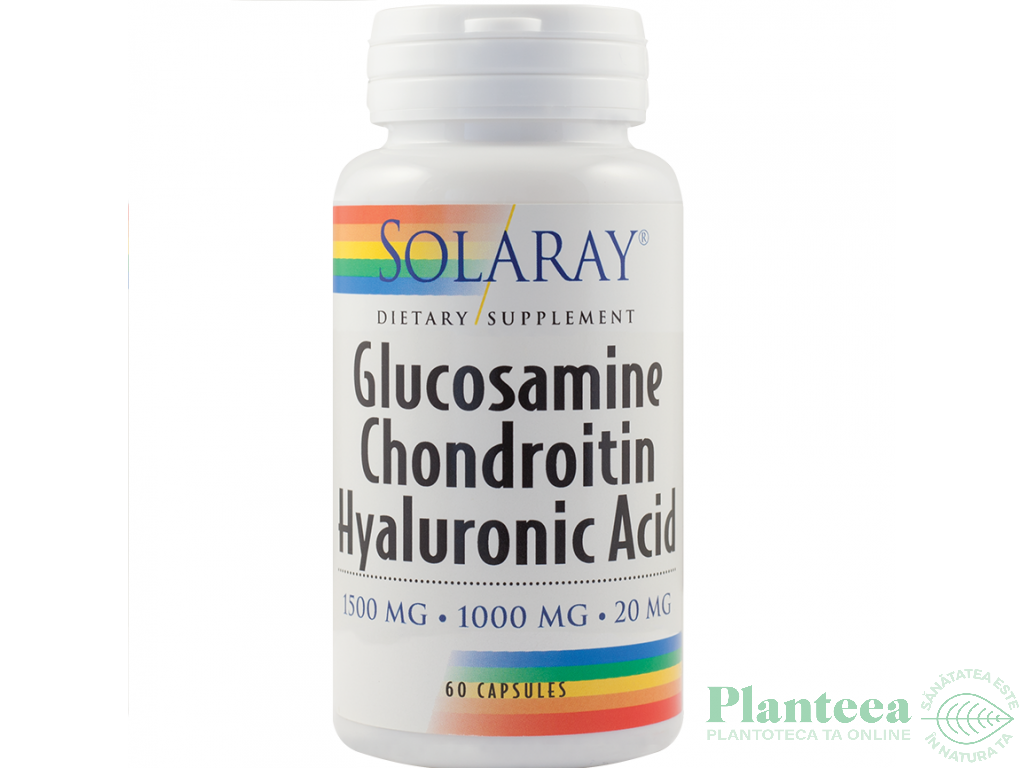 Glucosamine chondroitin hyalunoric acid 60cps - SOLARAY