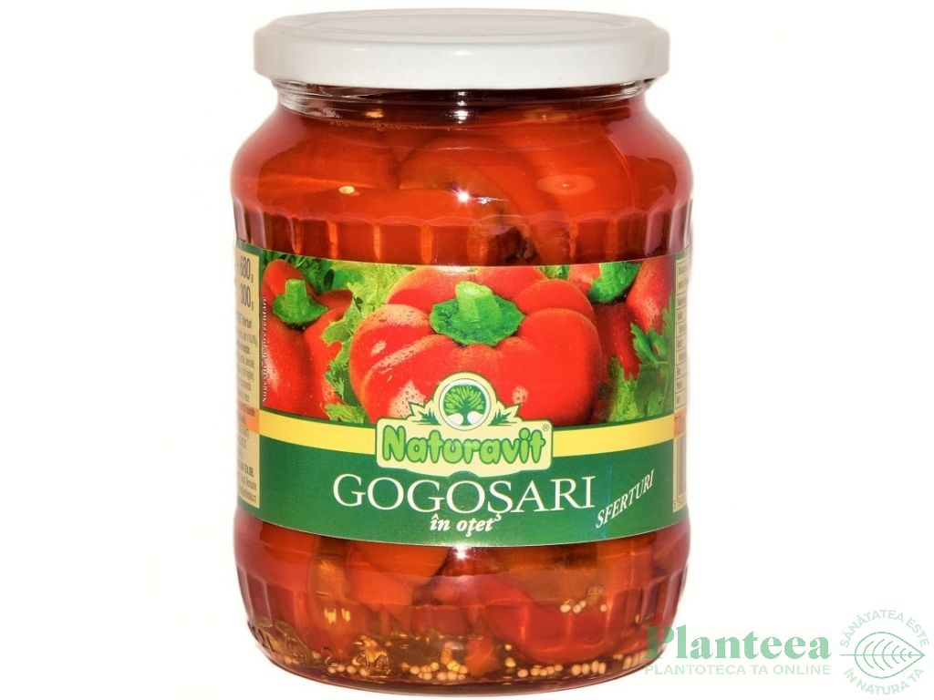 Gogosari sferturi in otet 720ml - NATURAVIT