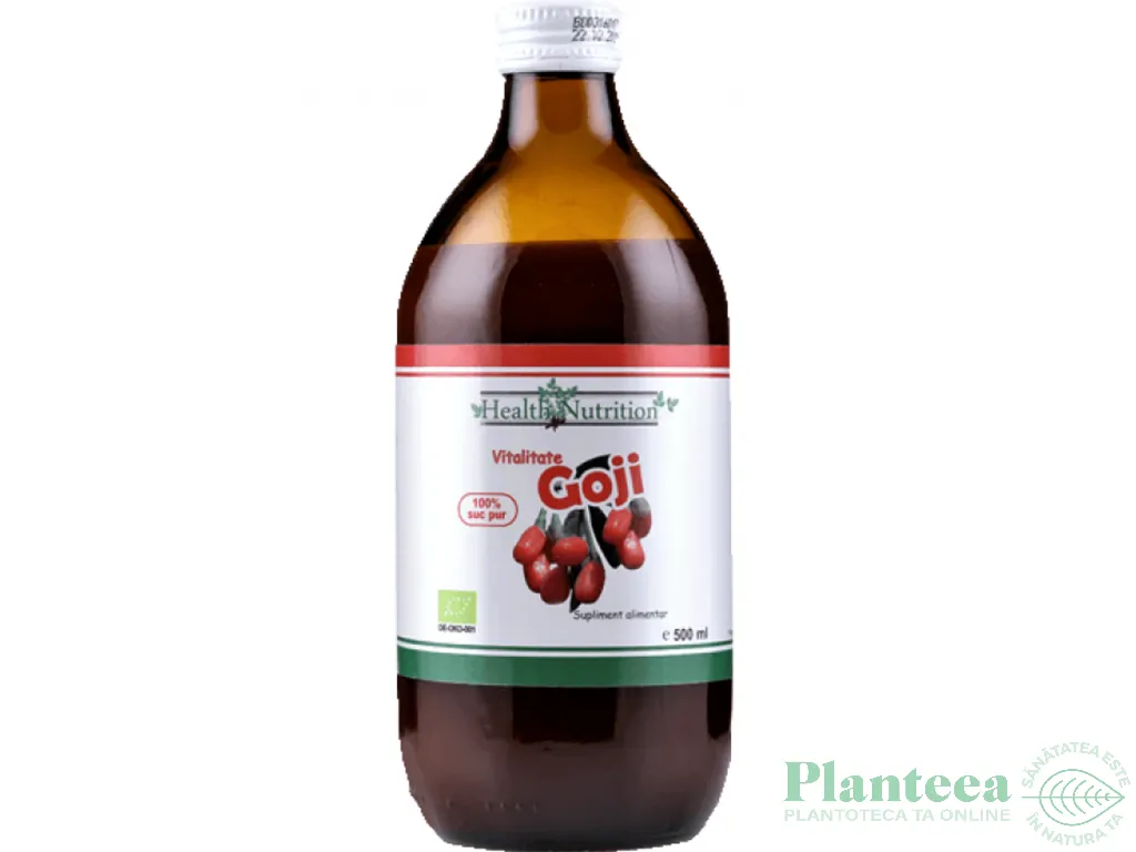 Suc goji 100% pur bio 500ml - HEALTH NUTRITION