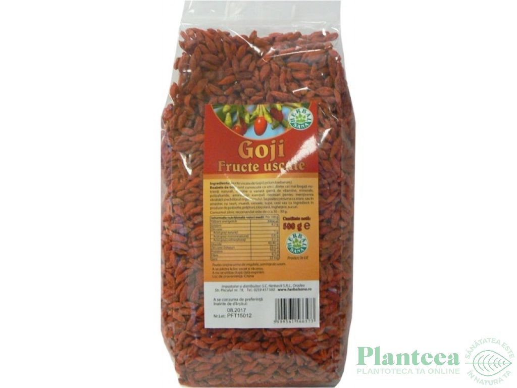 Goji fructe uscate 500g - HERBAL SANA