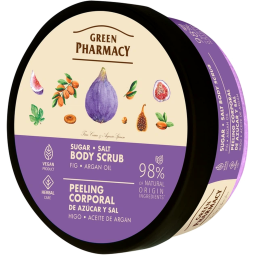 Scrub corporal sare zahar smochin ulei argan 200ml - GREEN PHARMACY