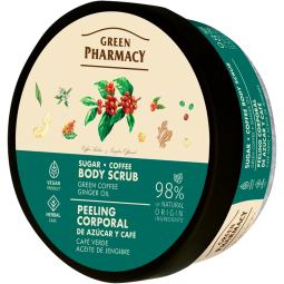 Scrub corporal zahar ulei ghimbir cafea verde 200ml - GREEN PHARMACY