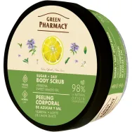 Scrub corporal zahar verbina ulei lamaie verde 200ml - GREEN PHARMACY