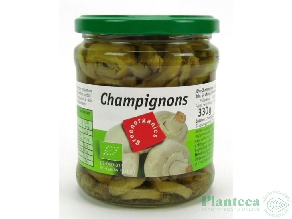 Conserva ciuperci champignon feliate eco 330g - GREEN ORGANICS