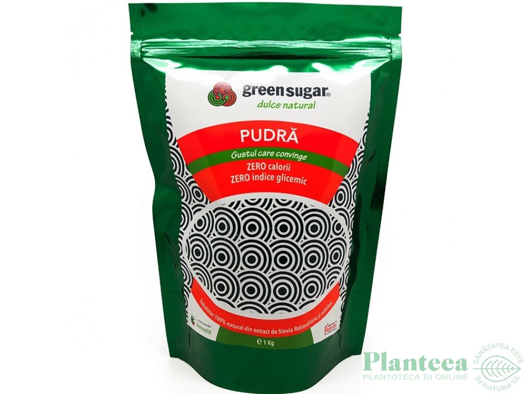 Eritritol stevie indulcitor cristalizat pudra 1kg - GREEN SUGAR