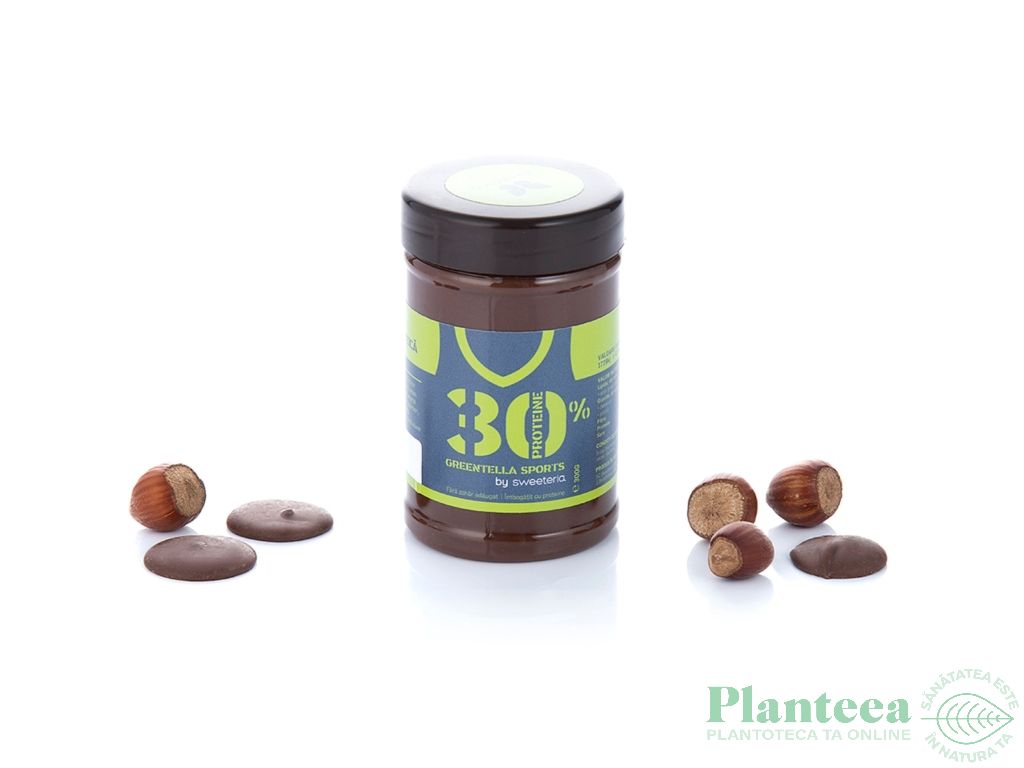 Crema tartinabila ciocolata alune 30%proteine Greentella Sports 300g - SWEETERIA
