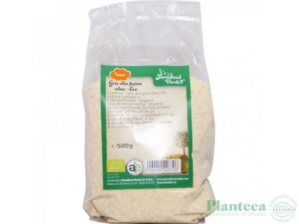 Gris alac eco 500g - PARADISUL VERDE