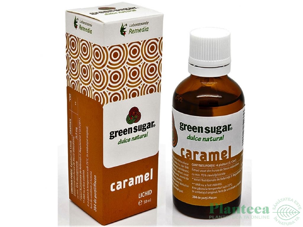 Eritritol stevie indulcitor lichid caramel 50ml - GREEN SUGAR